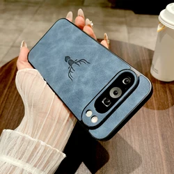 Elegant Retro Leather Phone Case - Premium Vintage Design Cover for Pixel 10 (Dark Blue)