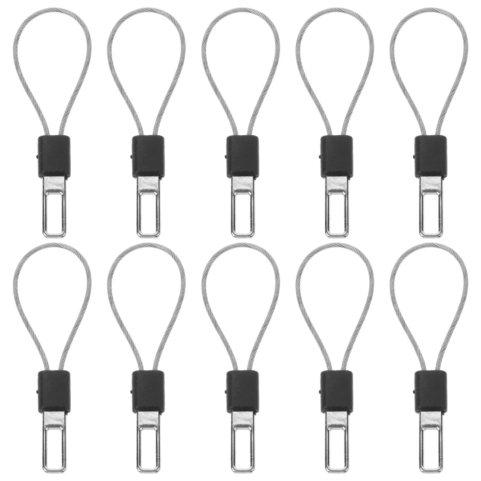10Pcs 유니버설 지퍼 풀 교체용 헤비 듀티 금속 지퍼 슬라이더 의류 신발 가방 파우치용 간편 설치 탈부착 가능