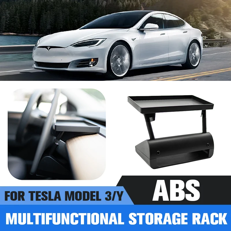 

Magnetic Attraction For Tesla Model 3/Y Under Screen Storage Box Internal Accessories 2023 Center Console Hidden Large Space
