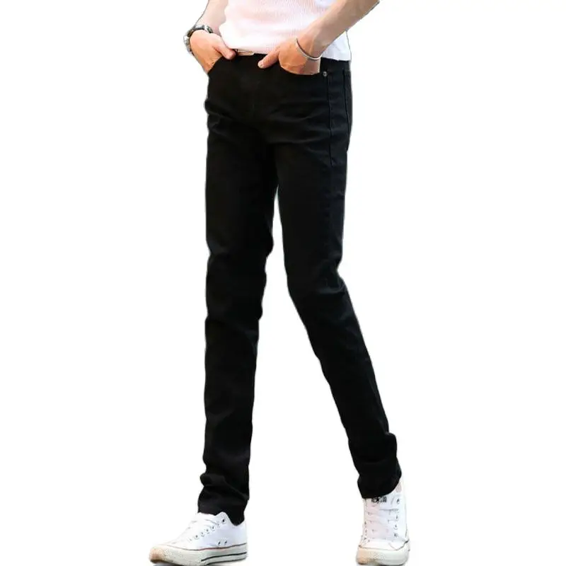 Summer 2022 Fashion Casual Handsome Slim Jeans Men's Korean Small Feet Long Pants Fashion Was Thin Trendy Men's Pencil Pants
