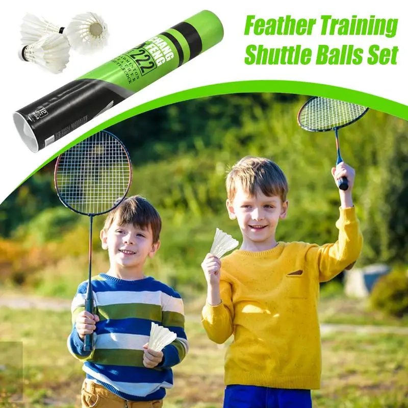 12PCS Badminton Shuttlecock duck Feather Badminton Shuttlecock Training Sports High Speed Ball