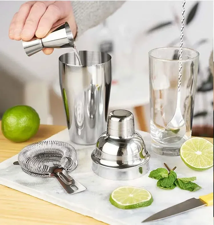 19pcs Cocktail Boston Shaker Set Bartender bar Kit Shaker Set for Drinks Bartender Accessories Full Professional Barman Kit