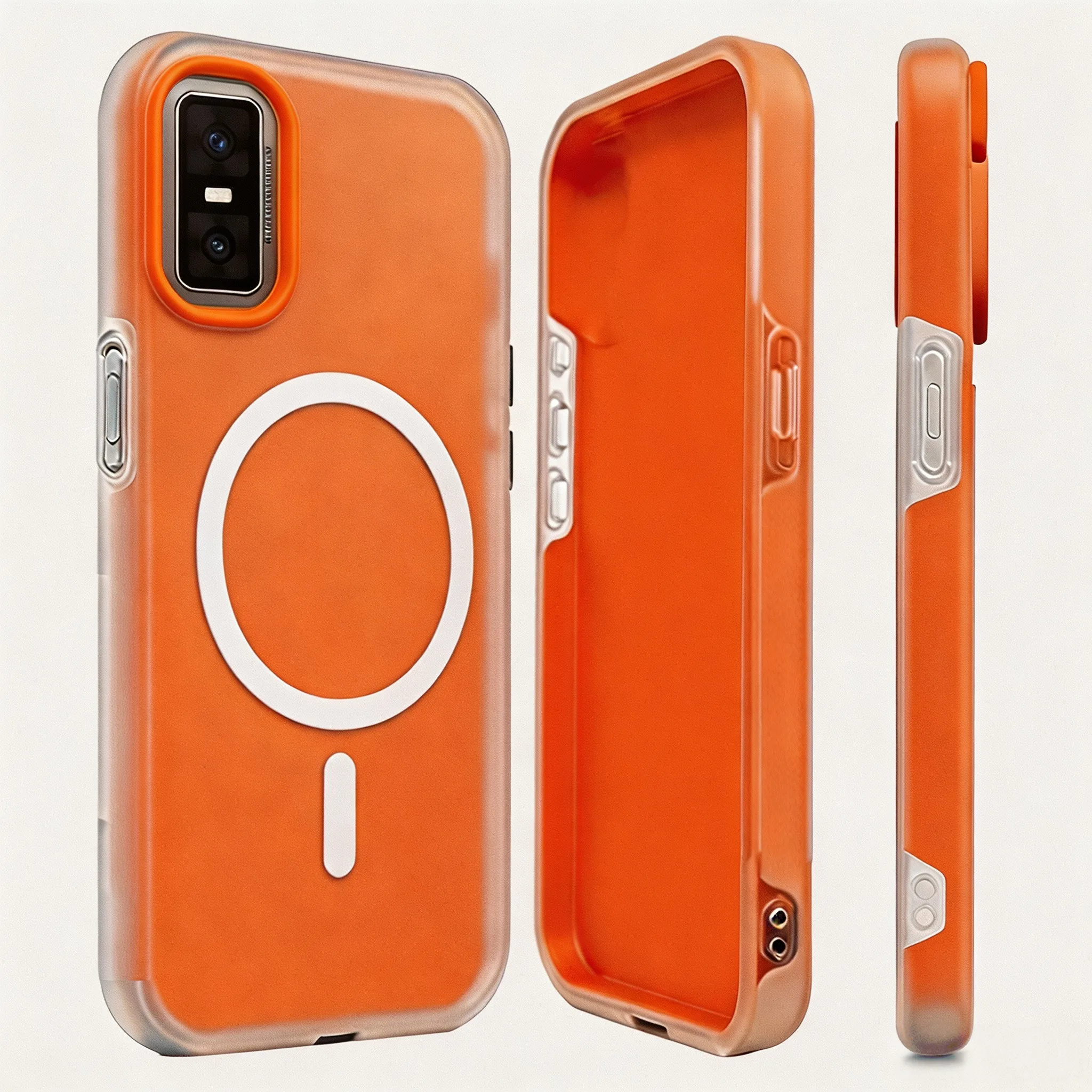 MagSafe-Compatible Candy Color Magnetic Silicone Case with Drop-Resistance