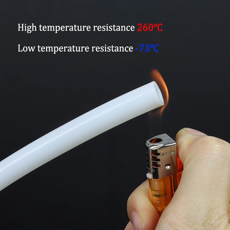 1 - 10m 화이트 PTFE 튜브 1 2 2.5 3 4 5 6 7 8 10mm 고온 절연 압출기 J-헤드 강성 파이프 3D 프린터 부품 600V
