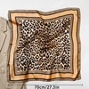 1pcs 70cm Leopard Print Silk Scarf for Women Imitation Silk Light Luxury Versatile Headwear Bag Decoration Clothing Square Scarf 3