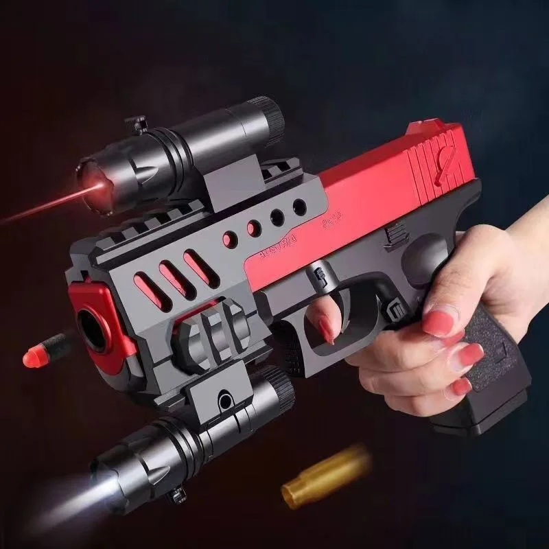 Pistola de juguete Manual G17 con bola de Gel láser, pistola Airsoft de balas suaves, arma de