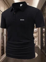 Polo à manches courtes pour homme, couleur unie, style urbain, léger, col à revers, haut de sport d'été pour le jogging - T-shirt respirant 3