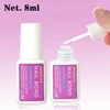 8ml Brush-on Fast Drying Nail Glue for False Nails Glitter Acrylic Nail Rhinestone Decoration 1/5pcs Nail Tips Bond Glue Nail To 1