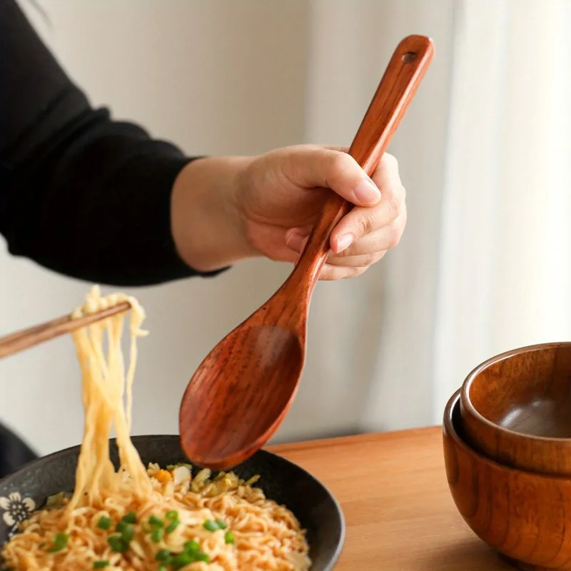 Durable Wooden Long Handle Cooking Spoon for Effortless Meal Preparation, Suitable for Restaurant Eid Al-Adha Mubarak