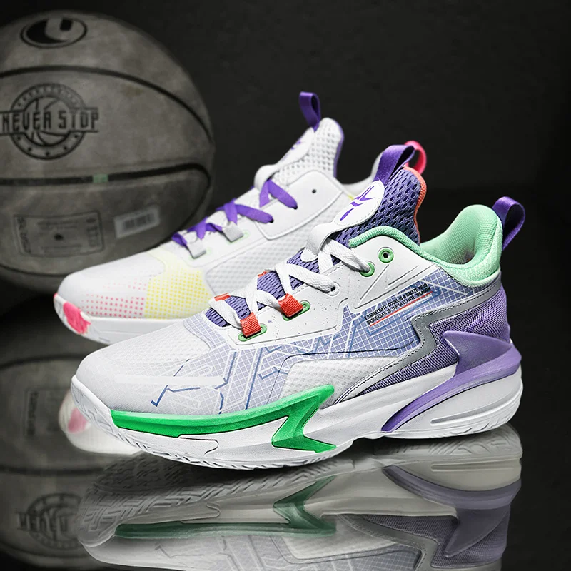 

Fashion White New Men's Basketball Shoes Trainers Breathable Chunky Couples Sports Shoes High-Top Basketball Sneakers Women 2023