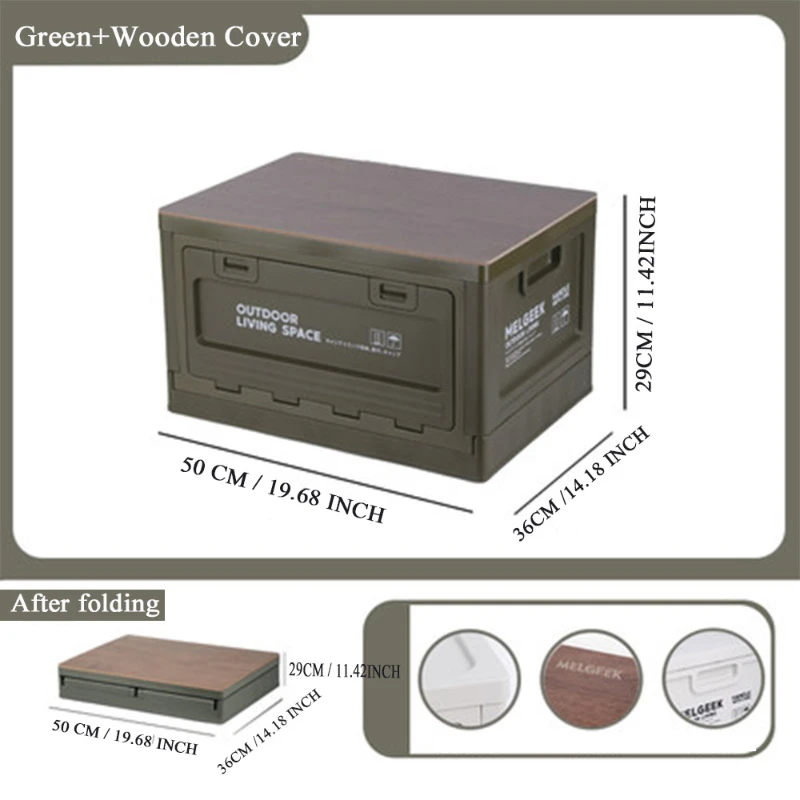 Wooden Cover Storage Box, Large Folding Box, Clothing Storage Box For  Outdoor Camping And Home Use - Temu