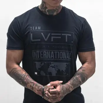 T-shirt sportive da uomo in cotone a maniche corte Palestra Fitness Bodybuilding Allenamento Abbigliamento muscolare T-shirt casual traspiranti estive