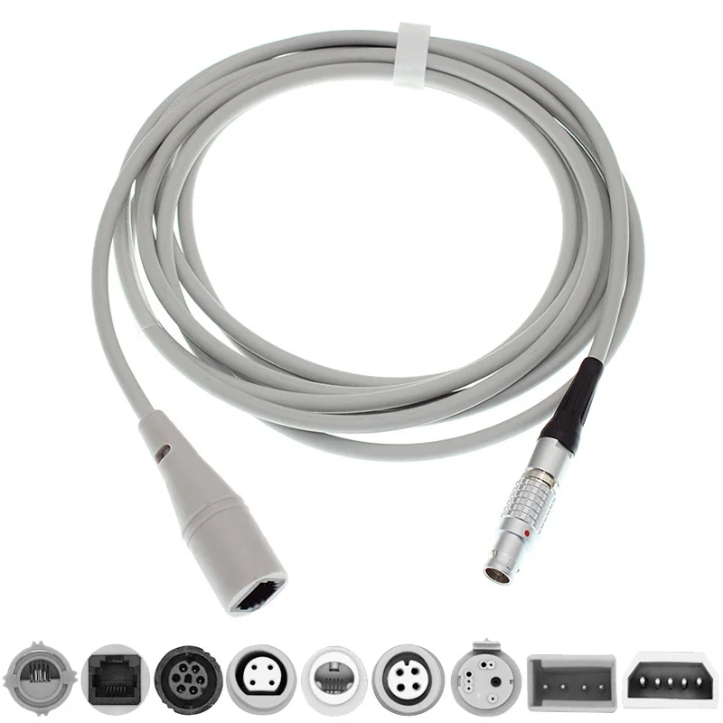 

5Pin Compatible With GE-Marquette Monitor,And Argon BD Edward Medex Abbott Smith PVB Utah IBP Pressure Transducer Cable