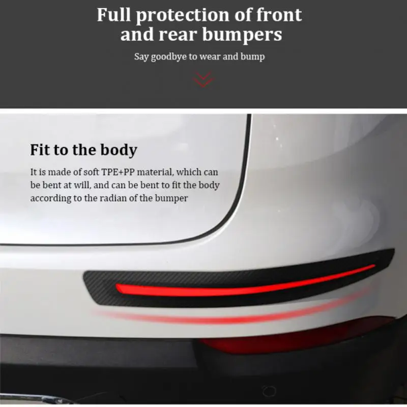 

AUTO BUMPER GUARD ANTI-SCRATCH SOFT STICKER FRONT REAR CORNER PROTECTOR STRIP FLEXIBLE ANTI COLLISION PROTECTION DECAL