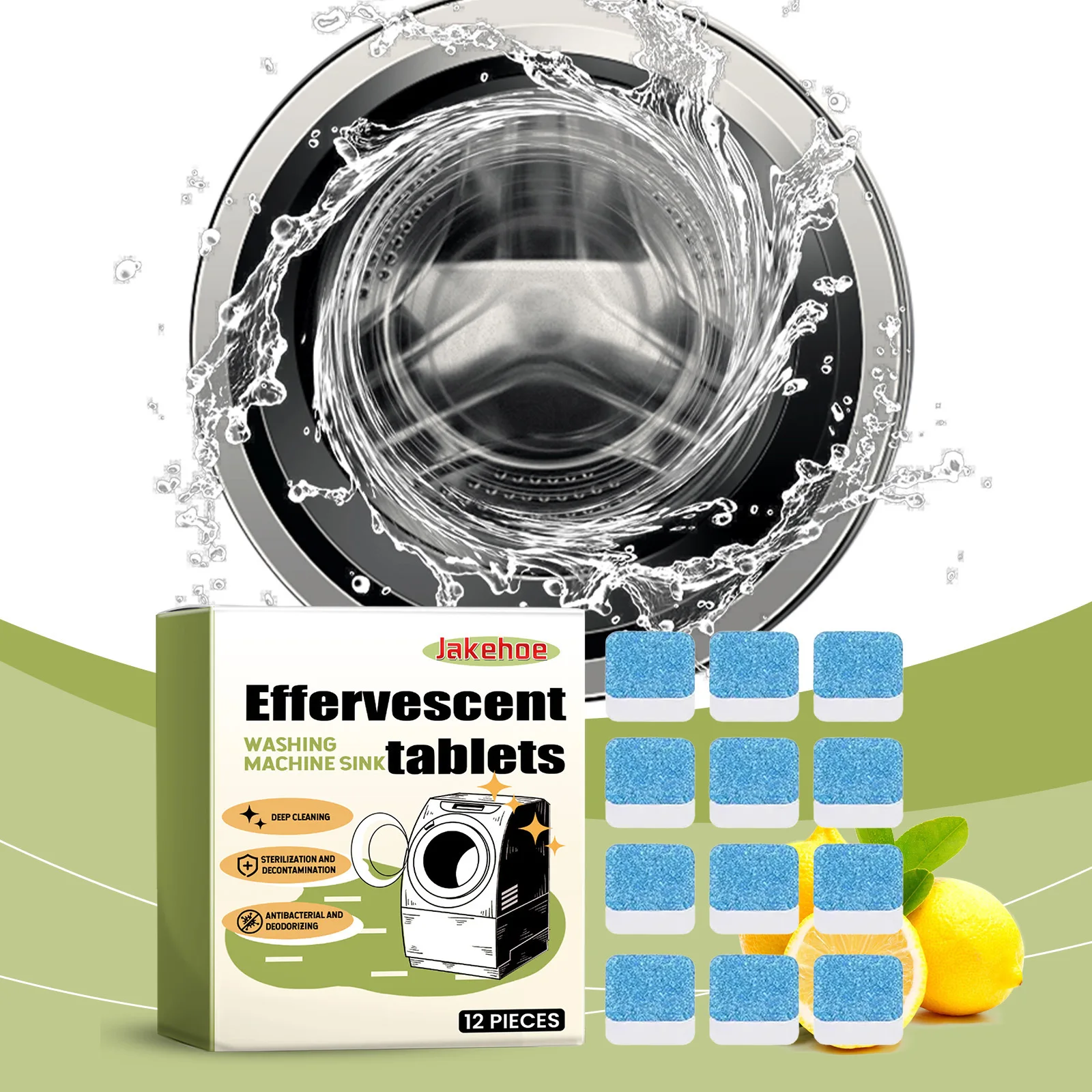 Washing Machine Deep Clean Tablets Effervescent Descaler