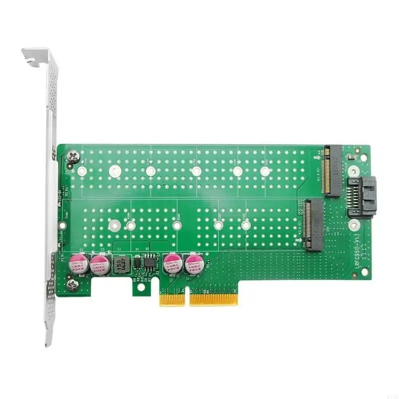 D7YC 2 Interfaces PCIex4 to M.2 NVMe And NGFF SSD Adapter Card Easy Installation and Storage Upgrades