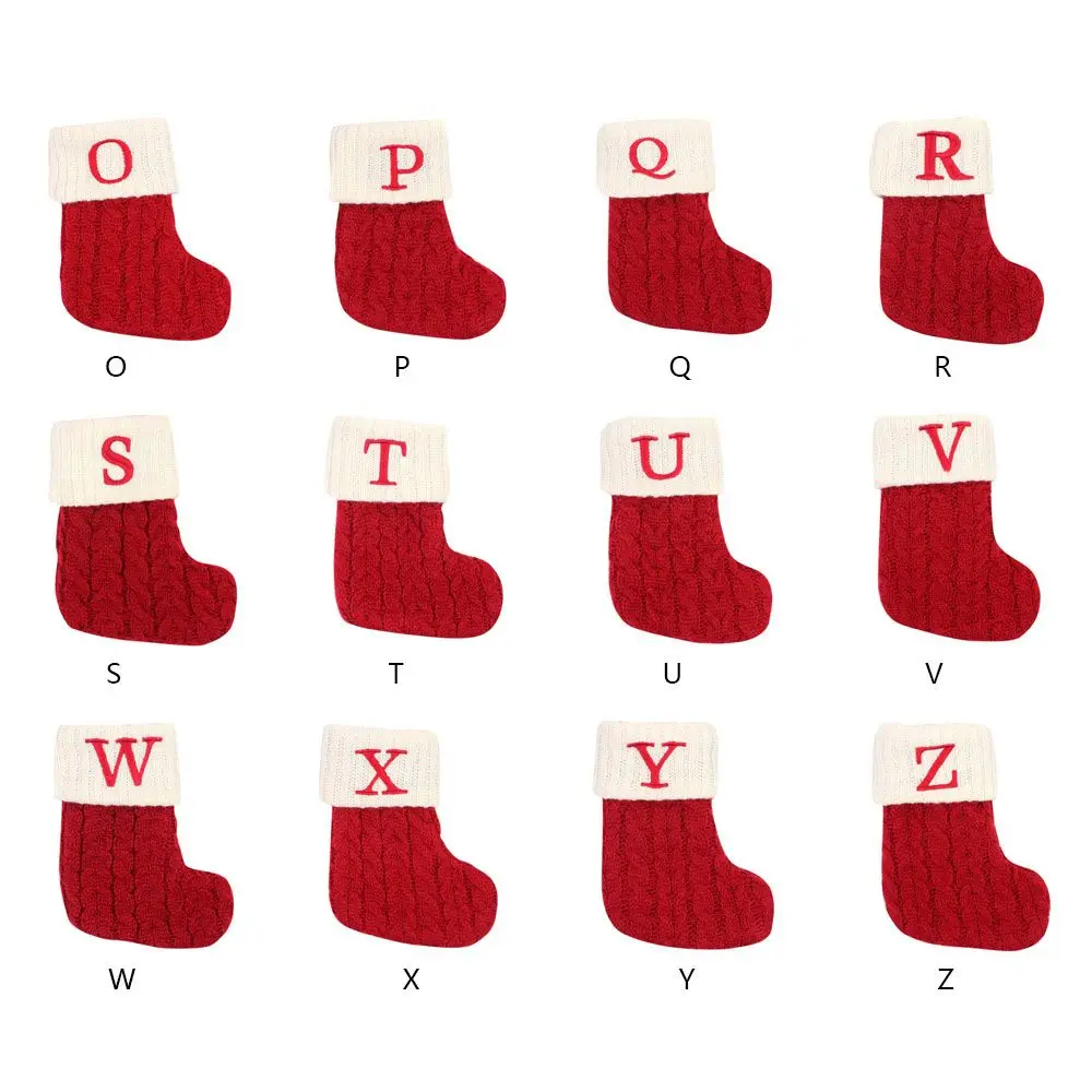 Knitted New Year 2022 Decor Tree Christmas Merry Christmas Socks Stockings Xmas Gift Gift Holders