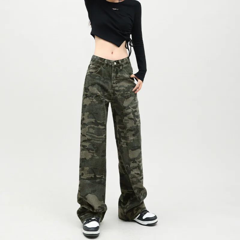 

Streetwear Women's Jeans Woman High Waist Korean Fashion Vintage Clothes Straight Leg Jeans Denim Female Clothing Y2k Pants