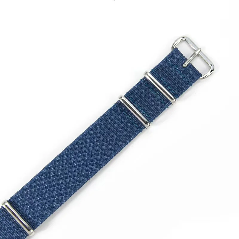 Nylon Watch Strap with Lockstitch Border, 20mm/22mm, NATO Style Bracelet