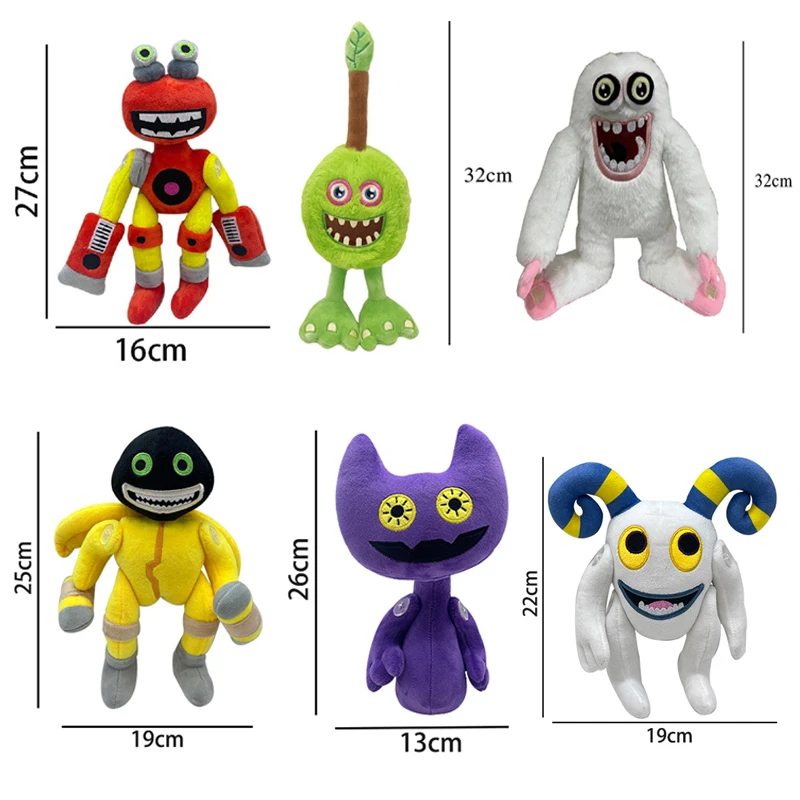 My Singing Monsters Wubbox Peluche Cute Soft Farcito Kawaii Cartoon Dolls Peluches Per Kid Birthday Kids Gift Toy