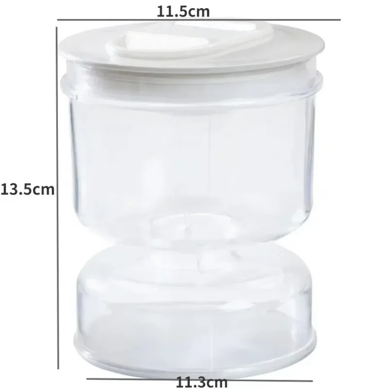 Sealed Kimchi Jar with Dry Wet Separation for Household Use Kimchi Jar with Flip Container and Filter Hourglass Design