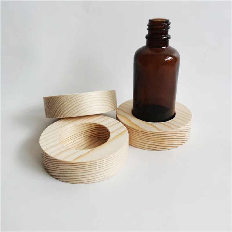 100 Teile/los 50 ml Ätherisches Öl Flasche Runde Display Rack Halter Enthält Holz Box Ätherisches Öl Flasche Halterung Großhandel – Detail 2