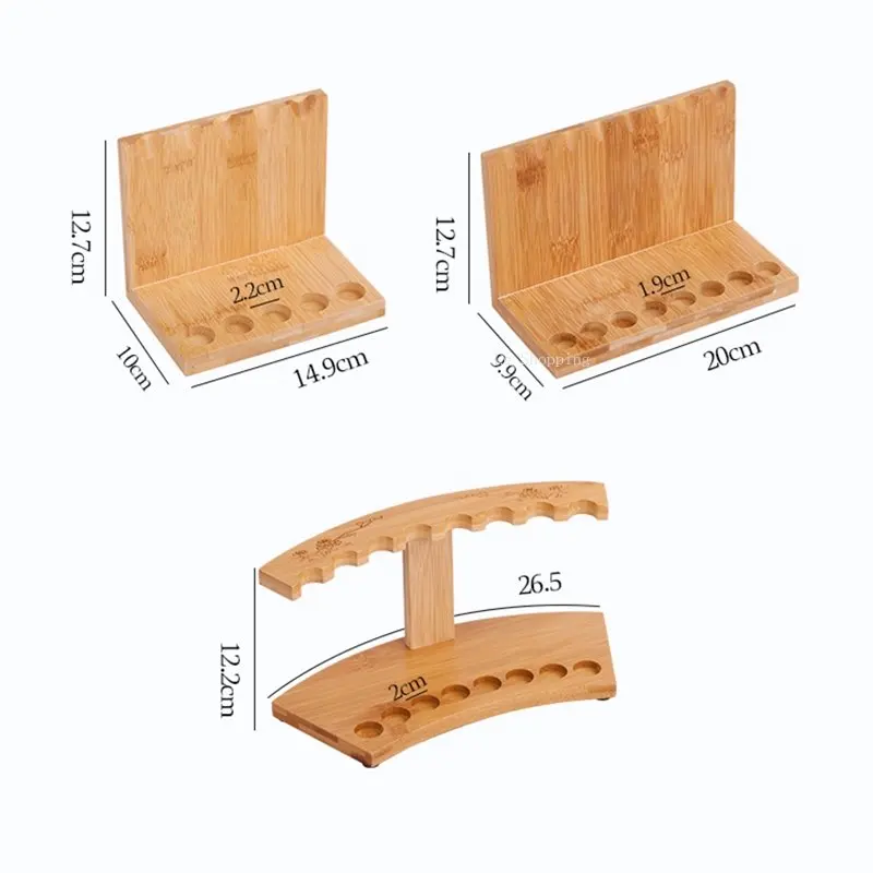 5 Holes /8 Holes/arc Natural Bamboo Incense Tube Rack DIY Household Indoor Incense Tube Display Rack Supplies Tools