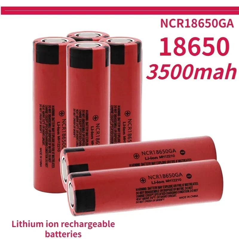 

100% New Original NCR 18650GA High Discharge 3.7V 3500mAh 18650 Rechargeable Battery Flashlight Flat-top Lithium Battery