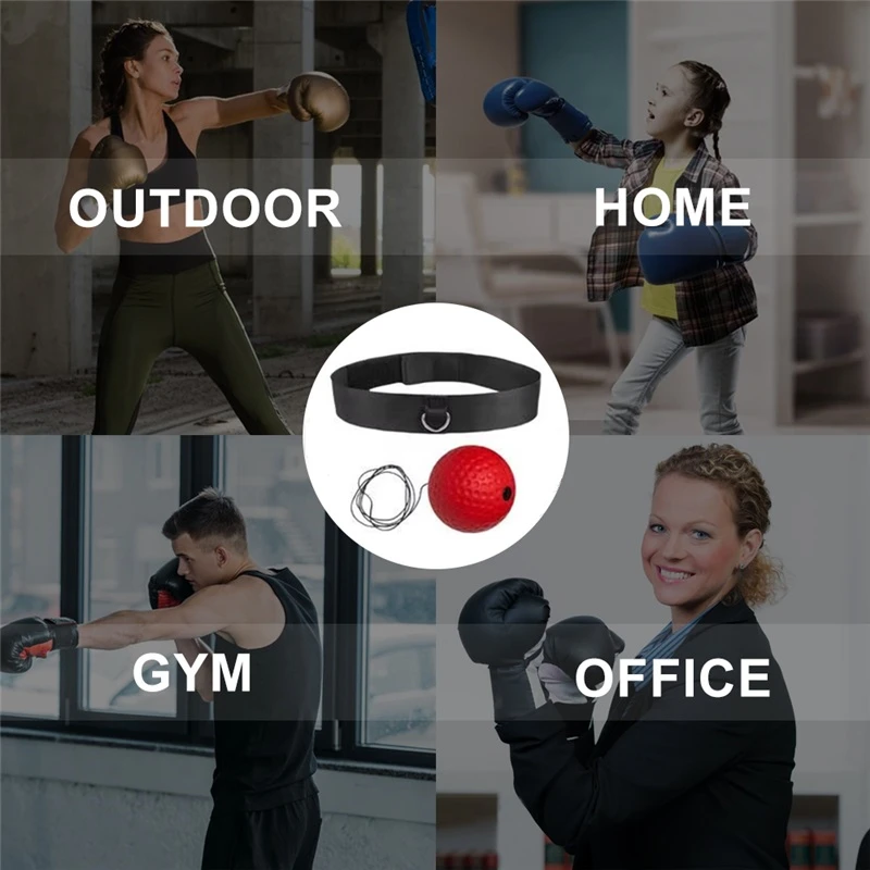 Boxing Reaction Ball Boxing Training Reflex Balls Headband React Ball Set For Child Training Boxing Workout Equipment Beginners