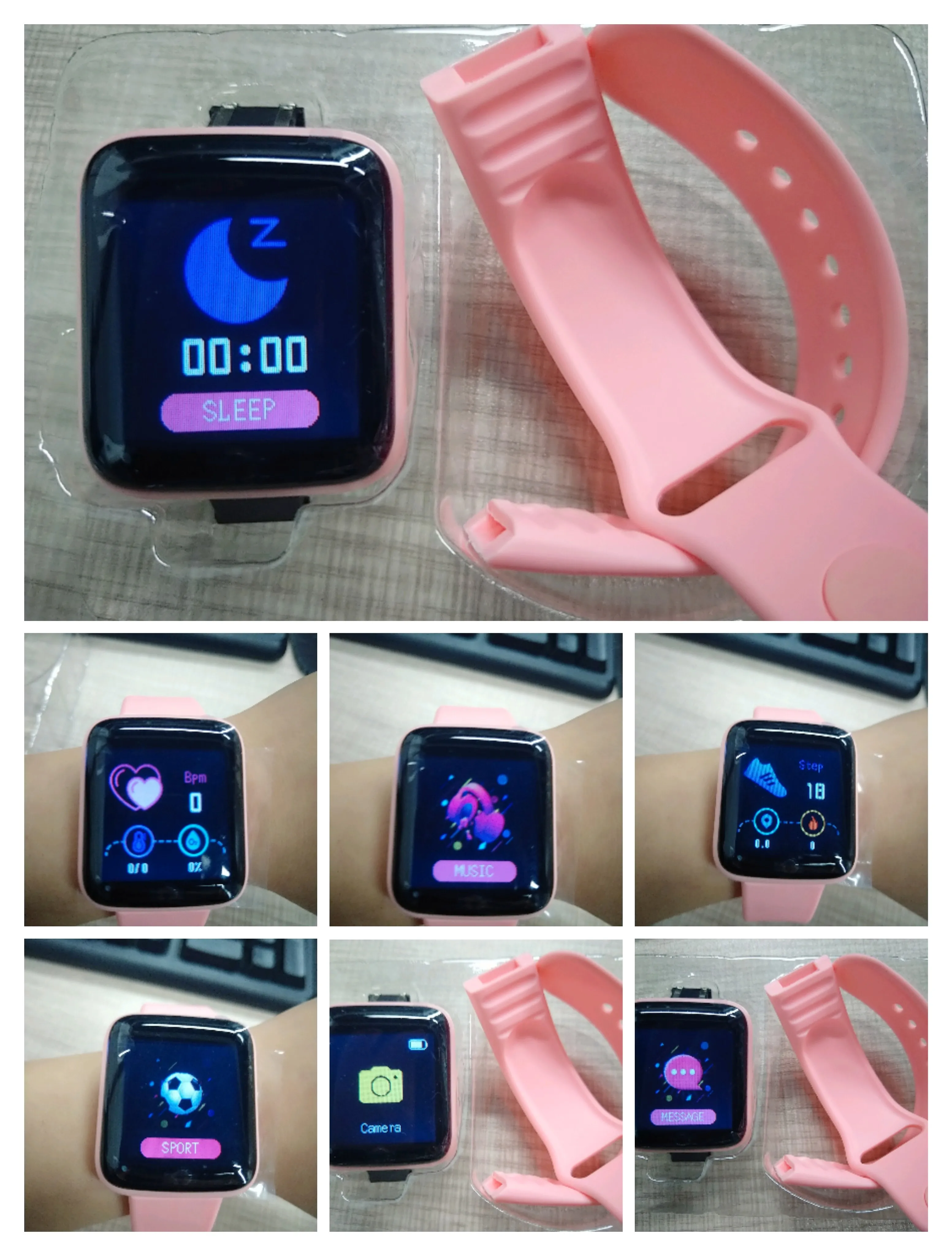 Children's Smart Watch Sport Heart Rate Blood Pressure Health Monitoring Digital Watches Men Women Boys Girls Clock 3