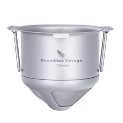 Boundless Voyage Titanium Reusable Paperless Coffee Filter - Metal Pour Over Coffee Maker (Ti6002P)