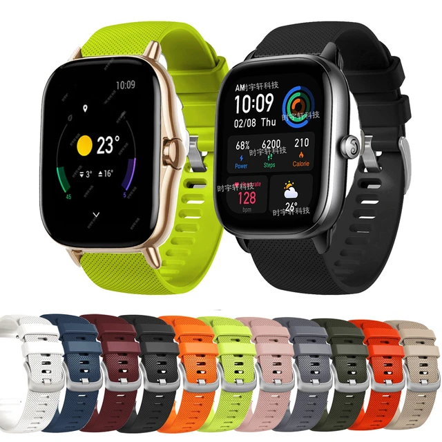 Correa de silicona de 20mm para reloj Amazfit GTS 4/2 Mini, correa de  repuesto para Amazfit GTS/GTS 2/4, correa para Amazfit Bip/U Pro -  AliExpress