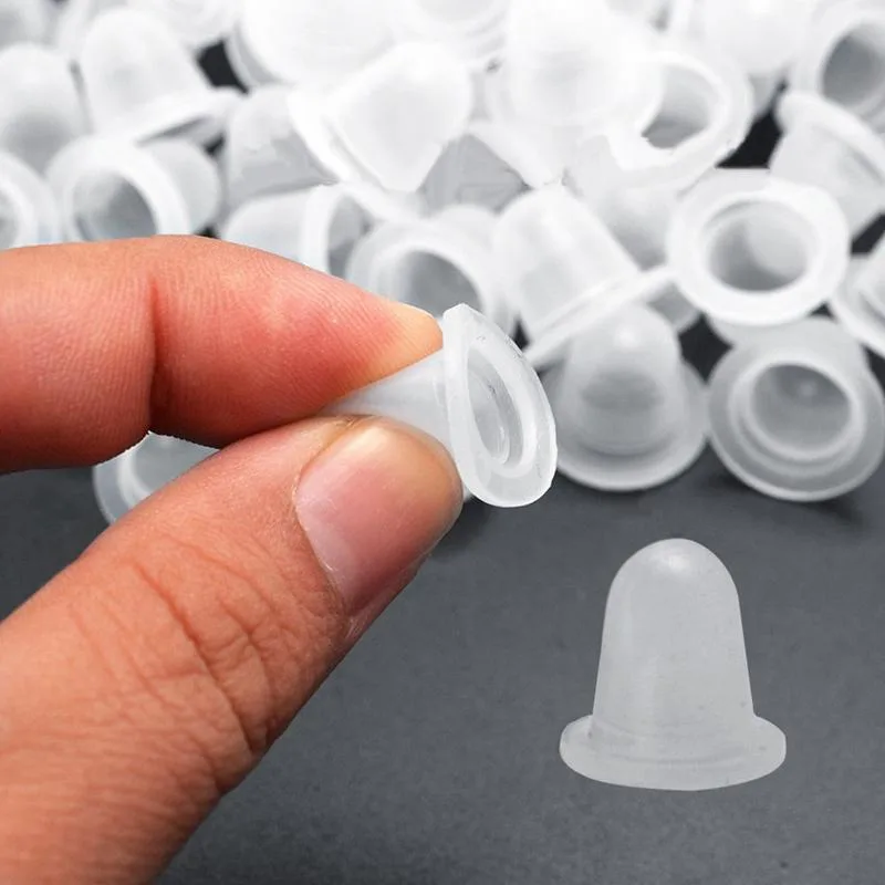 

100Pcs Disposable Tattoo Ink Cup Small Big Size Silicone Permanent Tattoo Makeup Eyebrow Makeup Pigment Container Caps