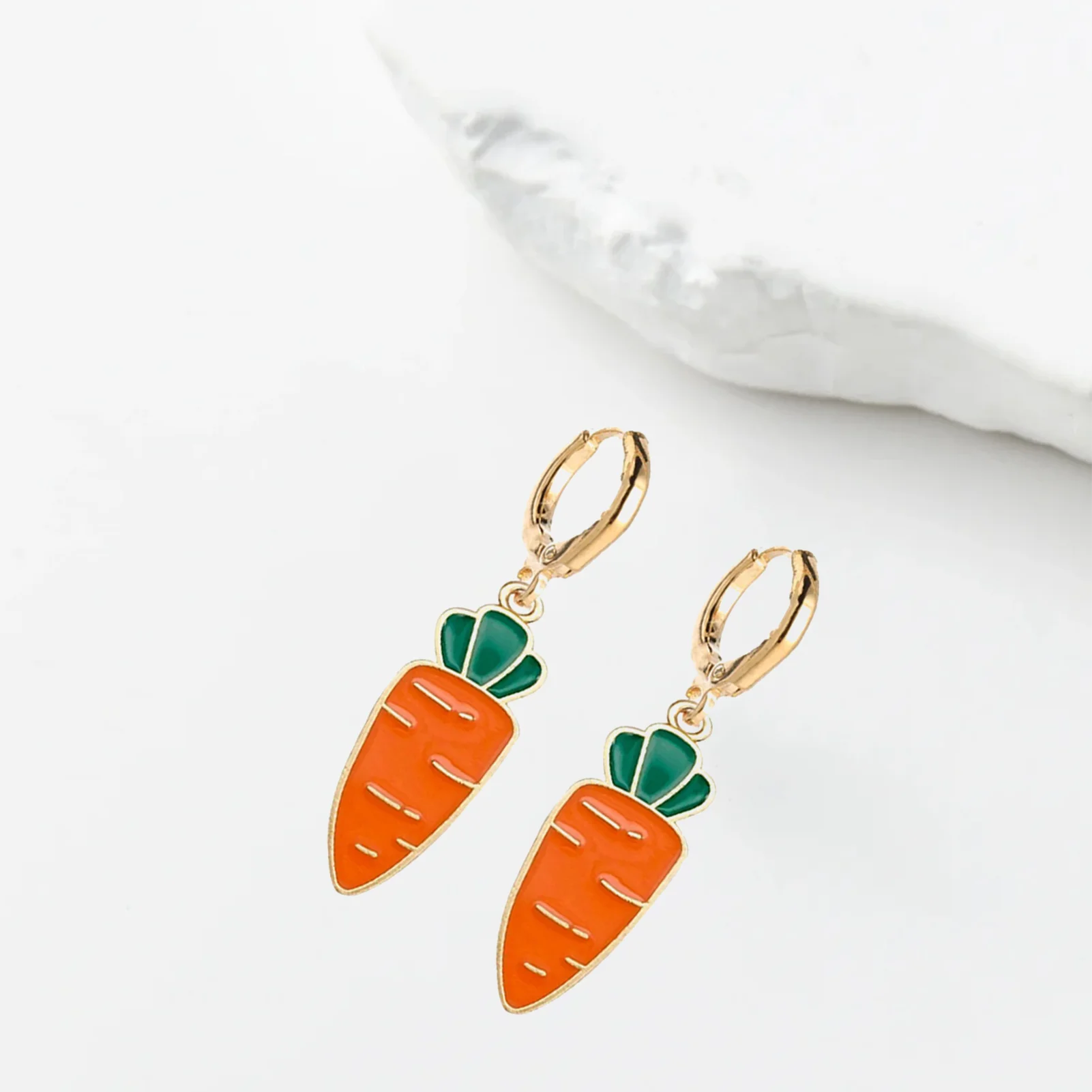 Colourful Strawberry Carrot Shape Fruit Earrings for Women Girls Jewellery