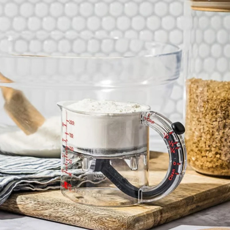 Adjustable All-in-One Measuring Cup - Practical and Convenient Kitchen Tool for Home Use Household Appliances Drinking Utensils