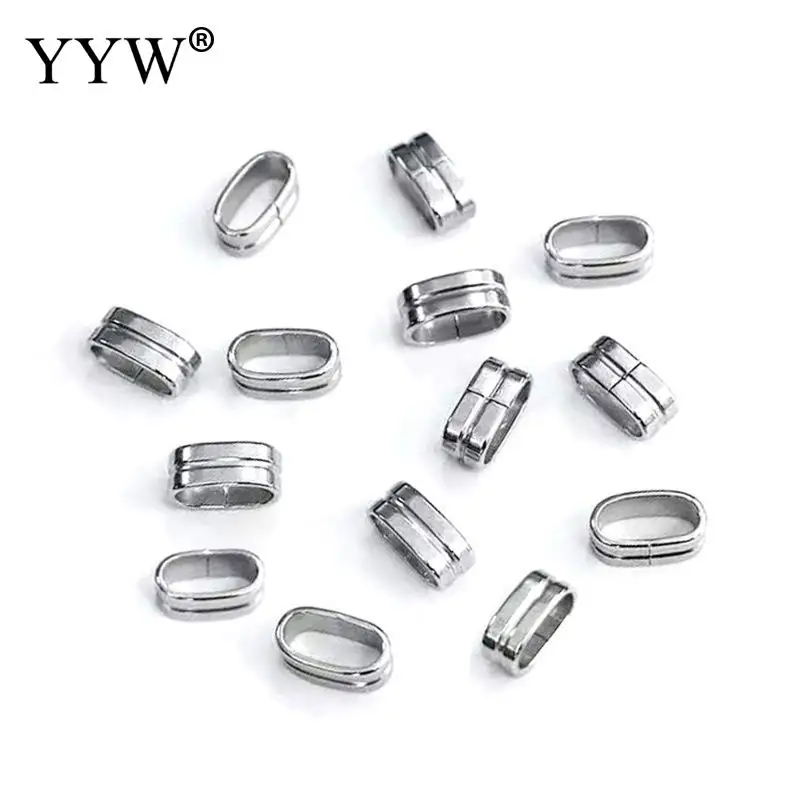 30pcs High Quality 12x6.70x5mm Stainless Steel Position Tube Spacer Seed Beads Chain End DIY Necklace Making Jewelry Accessories