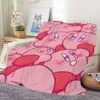 Cartoon Cute K-Kirbys Blanket Skin friendly comfort warm soft plush blanket suitable sofa living room office bedroom 3