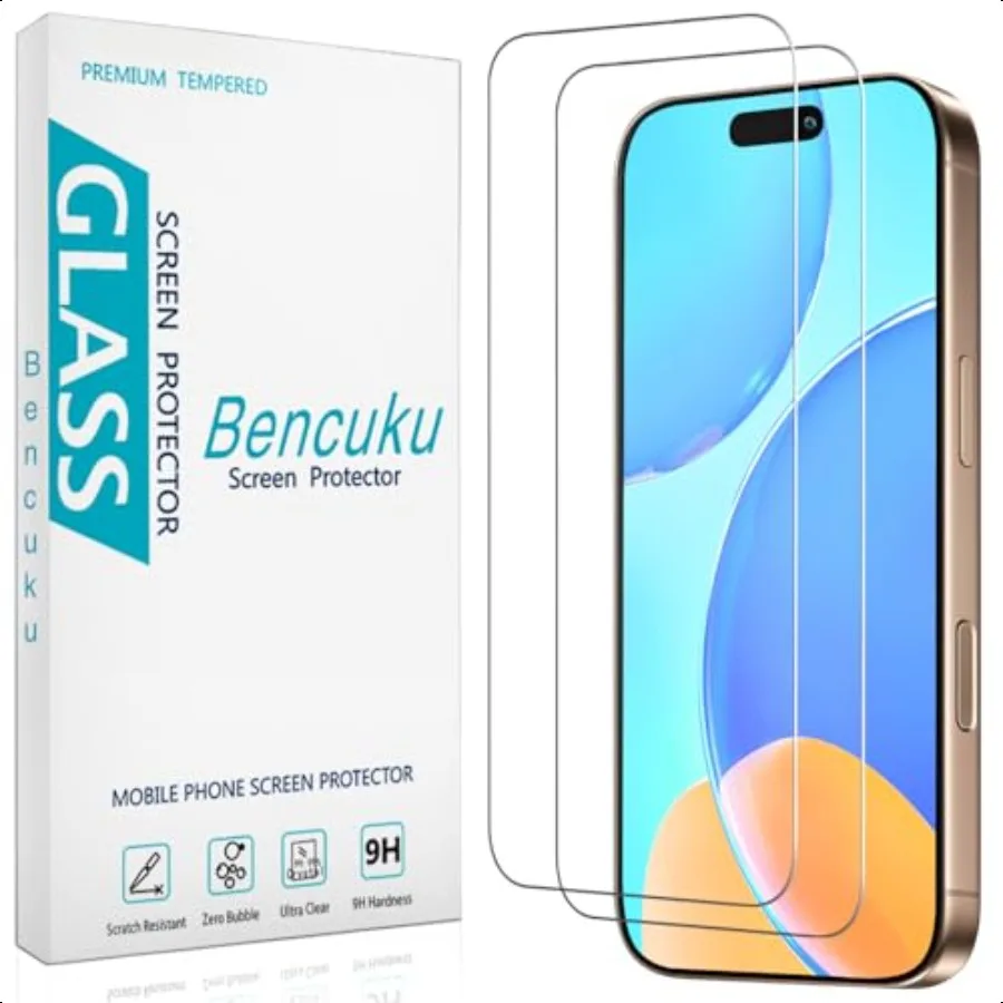 iPhone 17 Pro Max Tempered Glass Screen Protector Pack