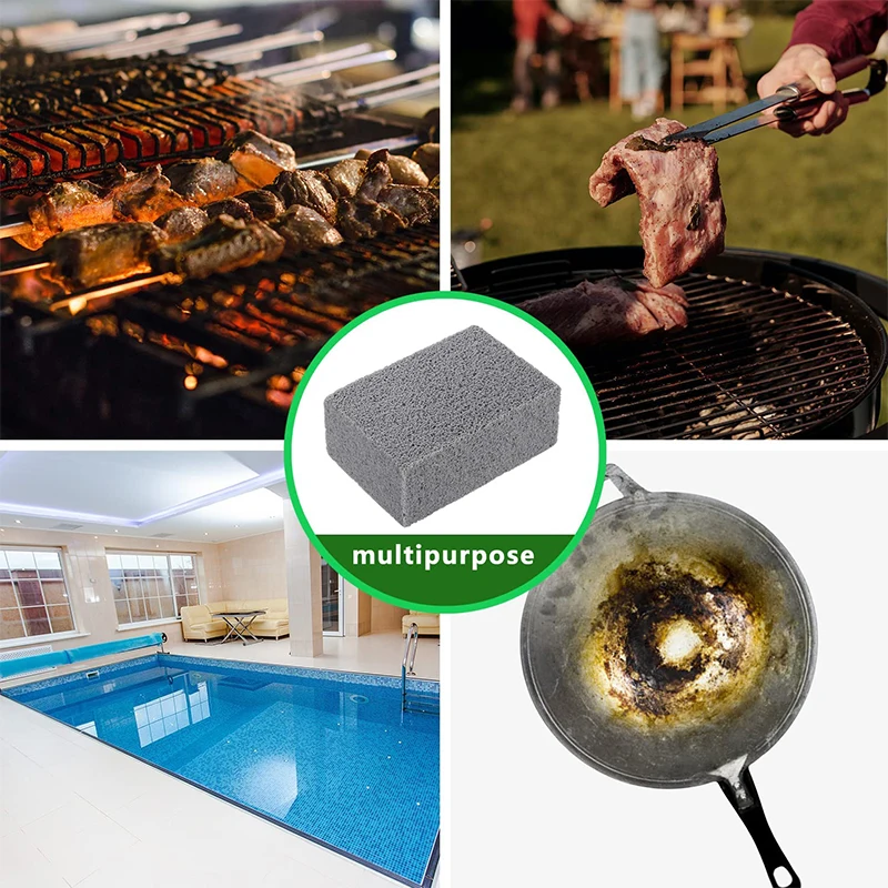 LMETJMA Grill Griddle Cleaning Brick Block Ecological Grill Cleaning Brick De-Scaling Stone for Removing Stains JT62