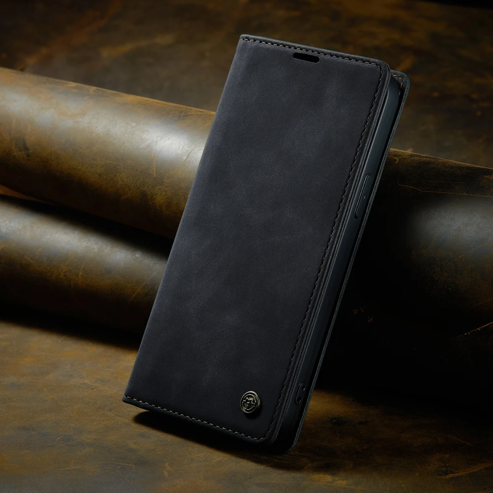 CaseMe Retro Leather Wallet Phone Flip Case with Magnetic Closure and Card Slot Holder
