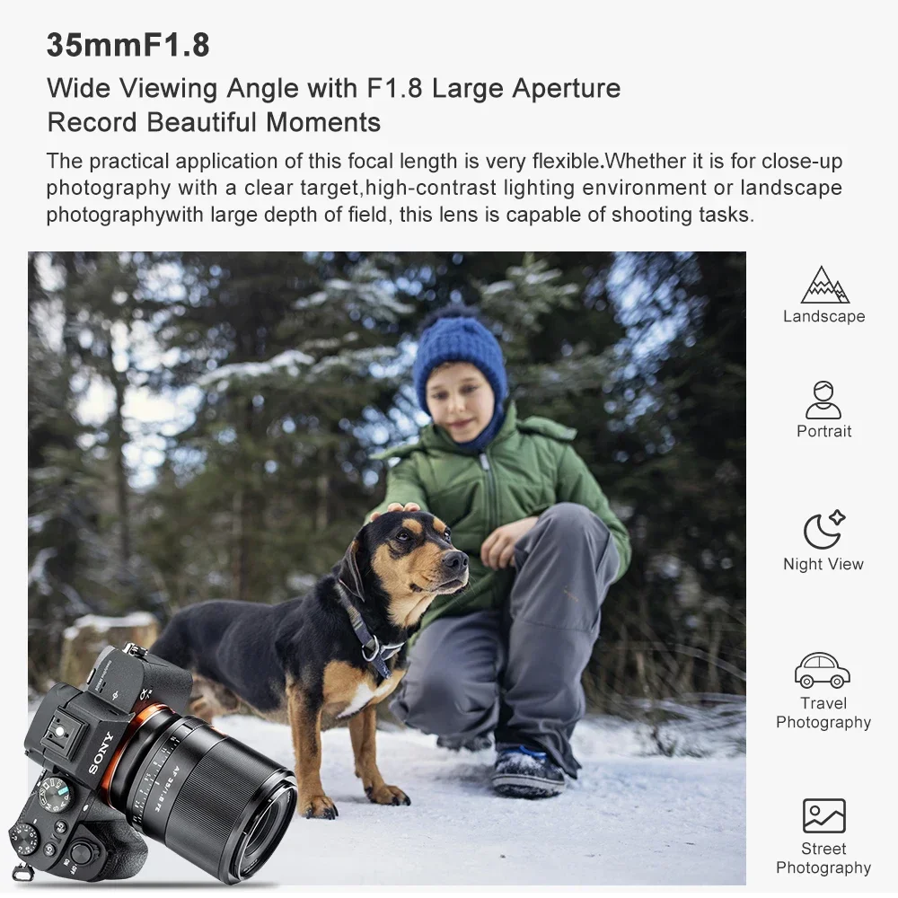 Focal Length Lens For Pet Photography VILTROX 35mm STM Auto Focus