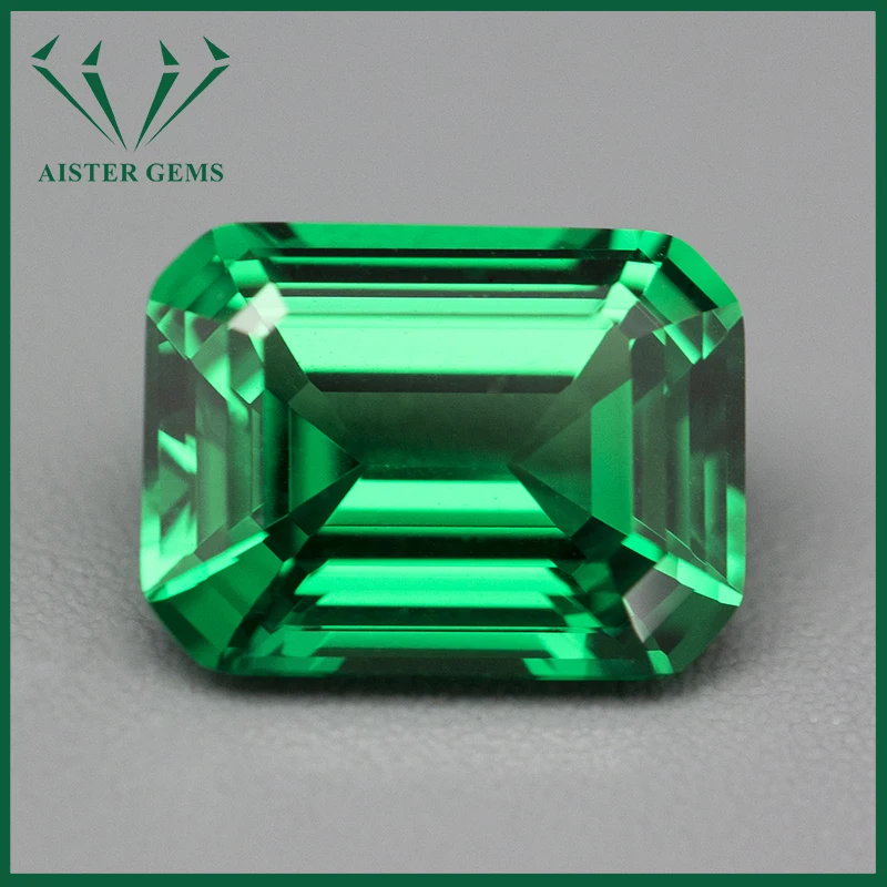 Emerald Green Lab-Created Yttrium Aluminium Garnet Stones - Emerald Cut Gems