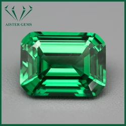 Emerald Green Lab - Created Yttrium Aluminium Garnet Stones - Emerald Cut Gems - 6x8mm (Emerald Green OTC)