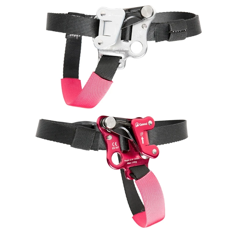 

25UC Outdoor Safety Rock Climbing Foot Ascender Riser with Pedal Belt Grasp Rope Gear Anti Fall off Left Right Foot Ascender