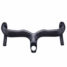 

Full Carbon Fiber Bike Aero Handlebar Racing Drop Bar Road Bicycle Integrated Handlebar With Stem Steerer Tube Diameter 28.6mm
