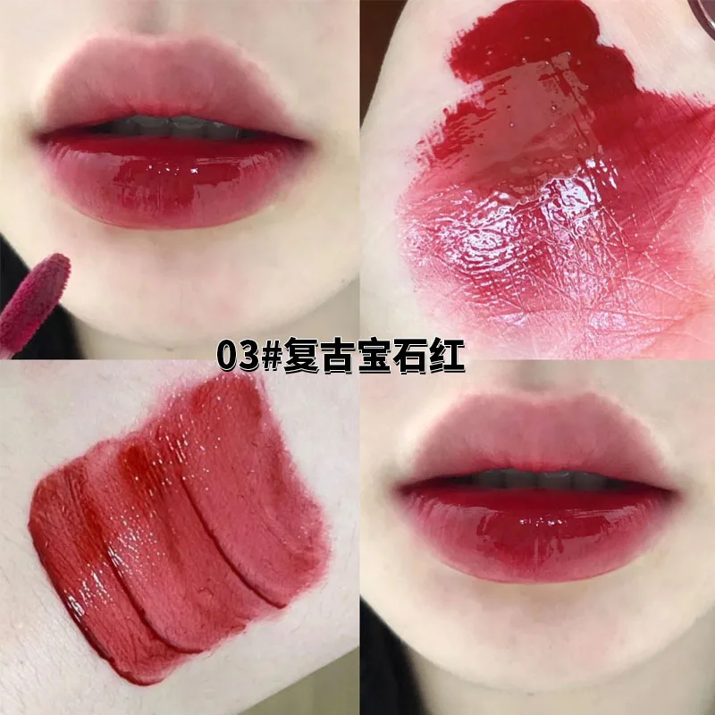White Feather Mirror Shine Lipstick - Watery, Moisturizing, Long-lasting, Non-fading, Non-sticking Formula for Pouty Lips