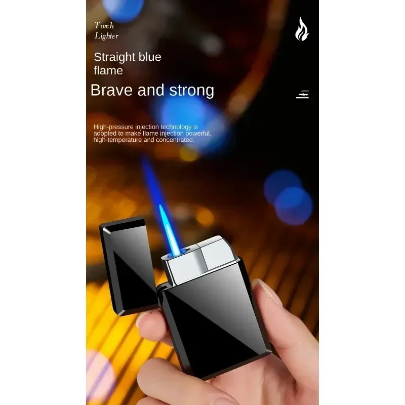 

DK554 straight-ahead windproof blue flame electroplated wire drawing lighter