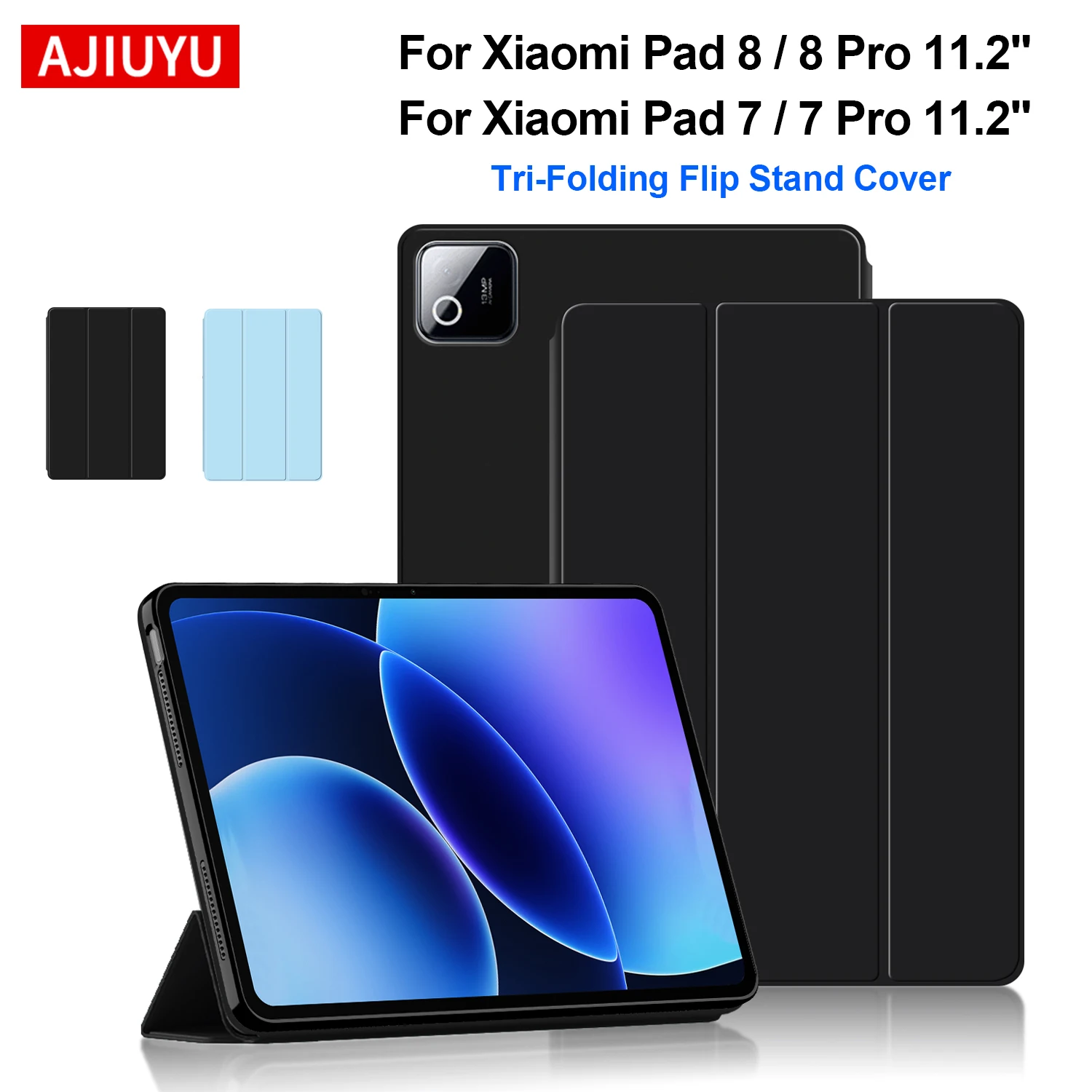 Premium PU Leather Flip Cover Tablet Sleeve with Stand Feature