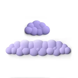 Cloud Shape Memory Foam Wrist Rest Pad - Soft PU Material with Anti-Slip Rubber Base (PURPLE)