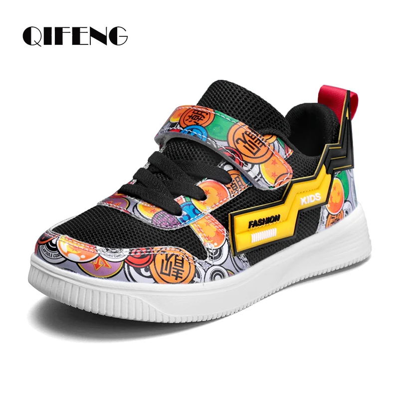 2023 Boys Flat Shoes Kids Korean Shoes Summer Autumn Children Mesh Sneakers Big Kids Shoes Spring Fashion Child Leather Shoes bona 2022 new designers popular light sneakers children luxury brand mesh breathable shoes kids non slip casual shoes child soft